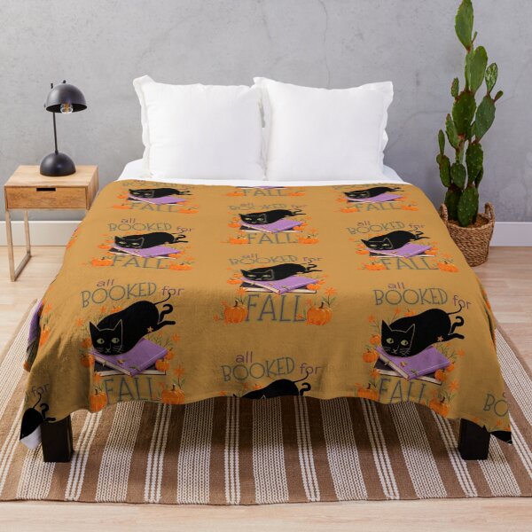 Item preview, All Booked For Fall, Black Cat and Book Lover, Cats Books Reading, Fall Bookish designed and sold by Forevermore.