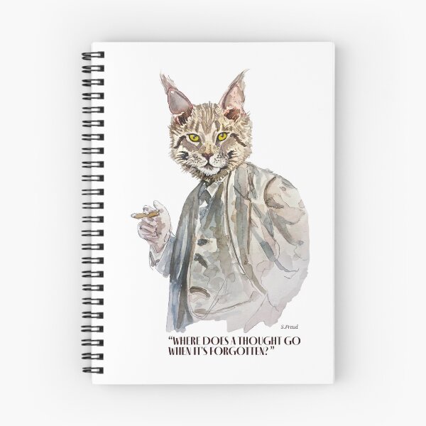 Item preview, Freud cat designed and sold by Qualali Studio.