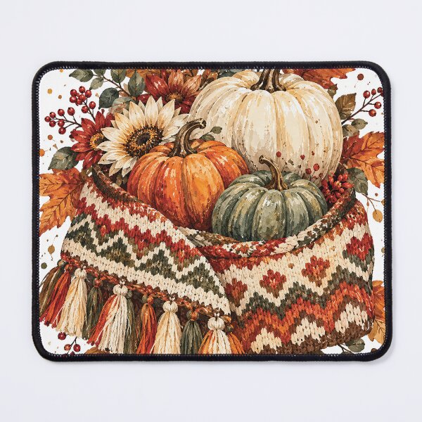 Item preview, Cozy Autumn Pumpkin Woven Basket designed and sold by Gold Turtle Lina.