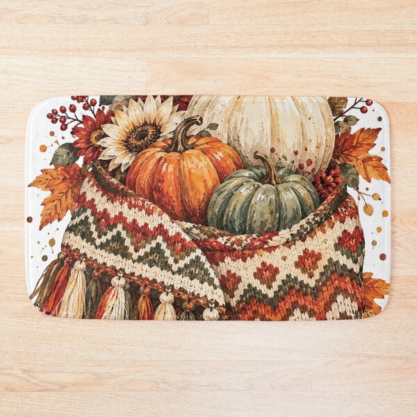 Item preview, Cozy Autumn Pumpkin Woven Basket designed and sold by Gold Turtle  Lina.