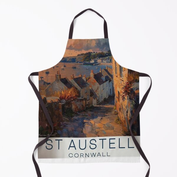 Item preview, St Austell Cornwall Original Custom Vintage Poster Wall Art Design Pillow Gift designed and sold by Cool Robot Bro..