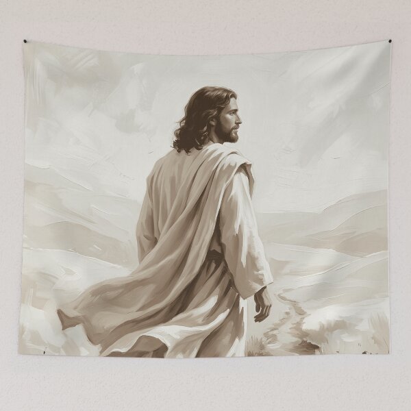 Item preview, Jesus Walking Spiritual Path Landscape ,Jesus Christ, Jesus , Lord Christ, Christian, Religious designed and sold by stylishdzign.