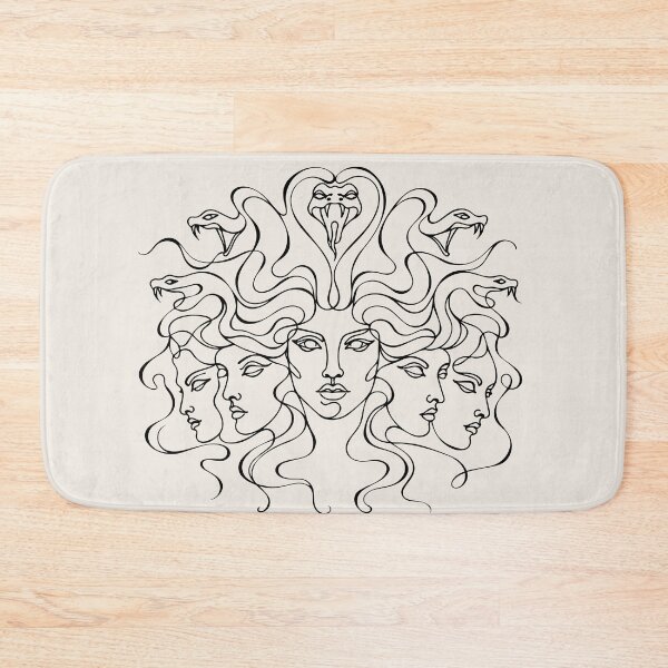 Item preview, Medusa Line Art - Greek Mythology Gorgon with Snakes designed and sold by FemmePod.