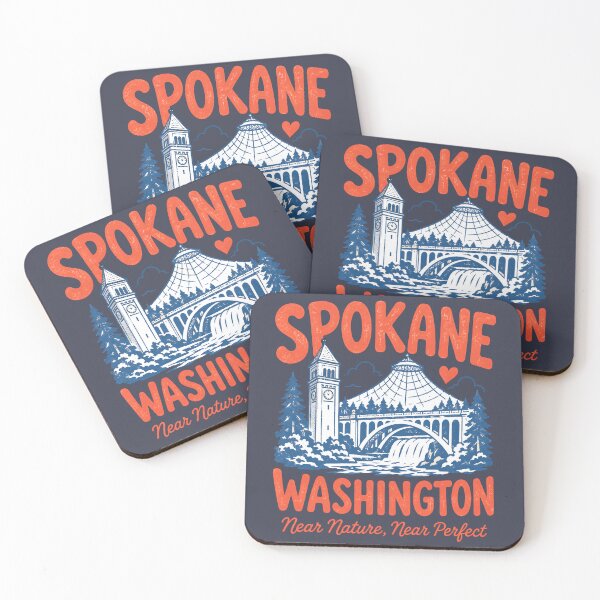 Item preview, Spokane Washington Retro Cute City designed and sold by HowToCanadian.