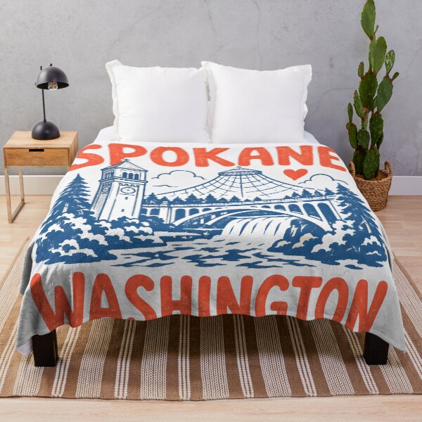 Item preview, Spokane Washington Retro Cute City designed and sold by HowToCanadian.
