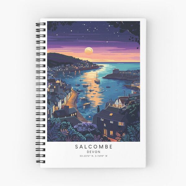Item preview, Salcombe Devon Original Custom Vintage Poster Wall Art Design Pillow Gift designed and sold by Cool Robot Bro..