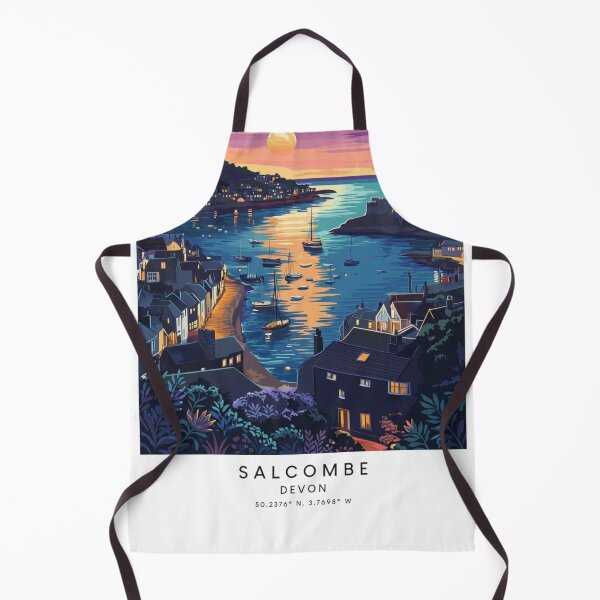 Item preview, Salcombe Devon Original Custom Vintage Poster Wall Art Design Pillow Gift designed and sold by Cool Robot Bro..
