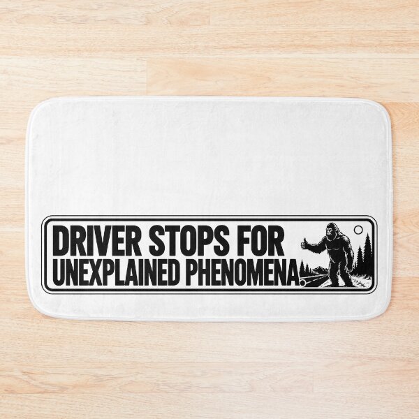 Item preview, BUMPS IN THE ROAD COLLECTION - ⭐ HALLOWEEN EDITION ⭐ - DRIVER STOPS FOR UNEXPLAINED PHENOMENA. - HITCHHIKING BIGFOOT designed and sold by WheelieGdArt.