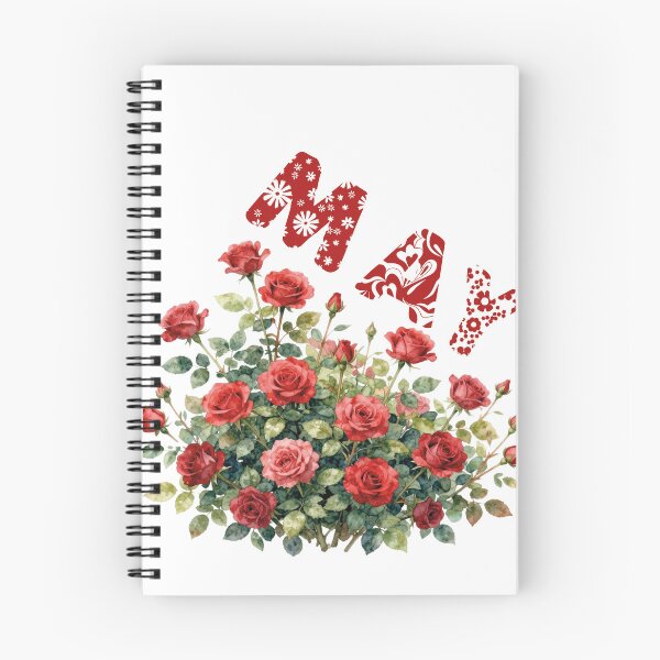 Item preview, May Birth Month Flower Red Roses Watercolor Aesthetic designed and sold by WildArtIT.