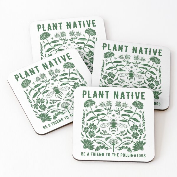 Item preview, Pollinator Garden Shirt, Native Plant Wildflower Tee, Coneflower Milkweed Botanical Graphic, Green Save the Bees Nature Lover Gift designed and sold by Flora-and-Fable.