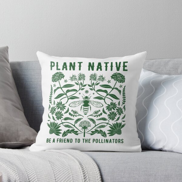 Item preview, Pollinator Garden Shirt, Native Plant Wildflower Tee, Coneflower Milkweed Botanical Graphic, Green Save the Bees Nature Lover Gift designed and sold by Flora-and-Fable.