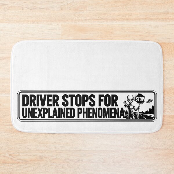 Item preview, BUMPS IN THE ROAD COLLECTION - ⭐ HALLOWEEN EDITION ⭐ - DRIVER STOPS FOR UNEXPLAINED PHENOMENA. - ALIEN designed and sold by WheelieGdArt.