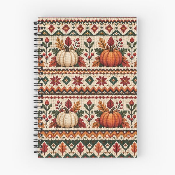 Item preview, Autumn Fair Isle Pumpkin Pattern designed and sold by Gold Turtle  Lina.