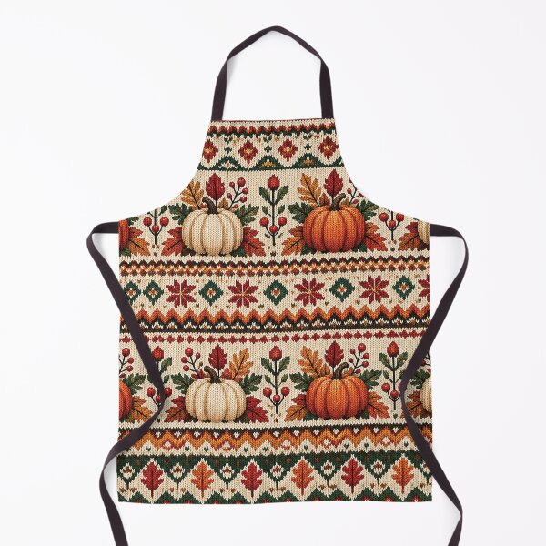 Item preview, Autumn Fair Isle Pumpkin Pattern designed and sold by Gold Turtle Lina.