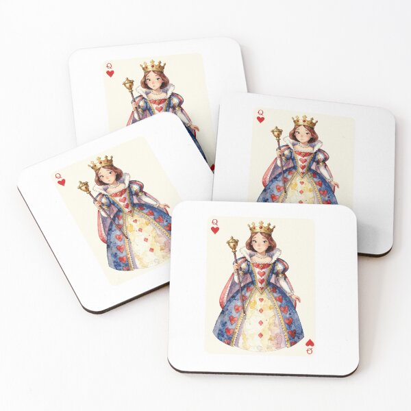 Item preview, Queen of Hearts Playing Card Watercolor Anime Princess Art designed and sold by WildArtIT.