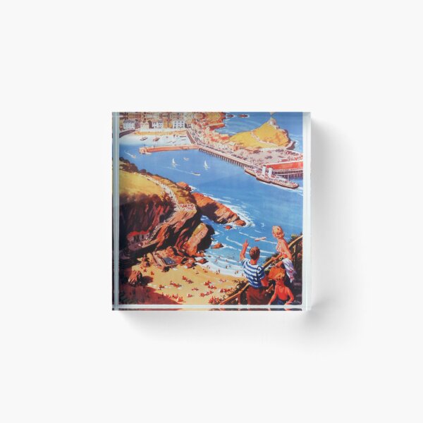 Item preview, Ilfracombe Original Custom Vintage Poster Wall Art Design Pillow Gift designed and sold by Cool Robot Bro..