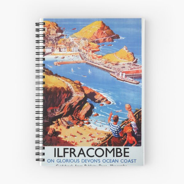 Item preview, Ilfracombe Original Custom Vintage Poster Wall Art Design Pillow Gift designed and sold by Cool Robot Bro..