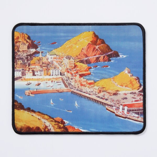Item preview, Ilfracombe Original Custom Vintage Poster Wall Art Design Pillow Gift designed and sold by Cool Robot Bro..