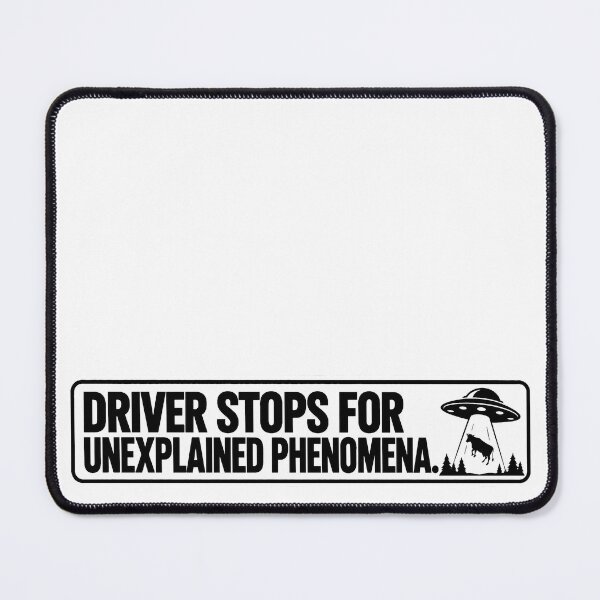 Item preview, BUMPS IN THE ROAD COLLECTION - ⭐ HALLOWEEN EDITION ⭐ - DRIVER STOPS FOR UNEXPLAINED PHENOMENA. - UFO COW ABDUCTION designed and sold by WheelieGdArt.