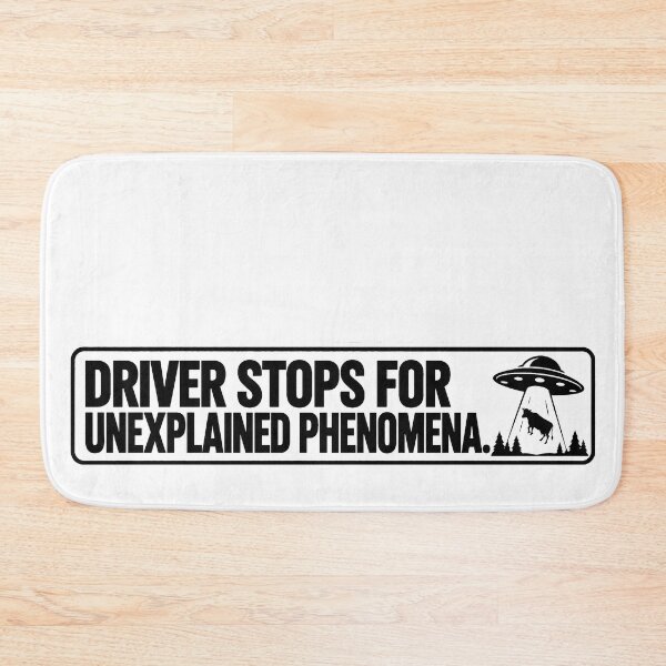 Item preview, BUMPS IN THE ROAD COLLECTION - ⭐ HALLOWEEN EDITION ⭐ - DRIVER STOPS FOR UNEXPLAINED PHENOMENA. - UFO COW ABDUCTION designed and sold by WheelieGdArt.