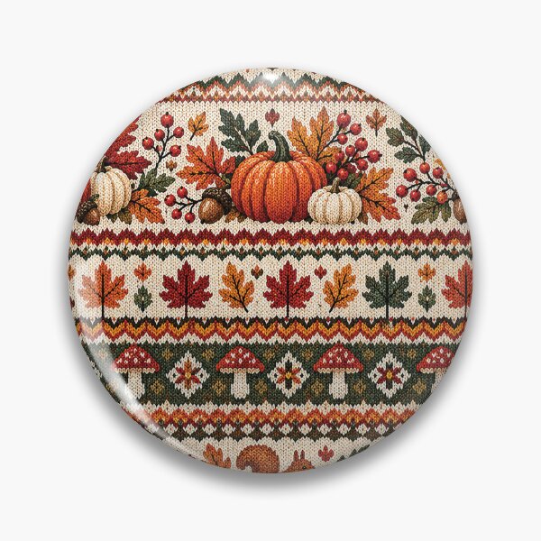 Item preview, Fair Isle Pumpkin Autumn Knit Pattern designed and sold by Gold Turtle  Lina.