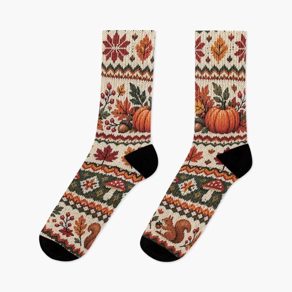 Item preview, Fair Isle Pumpkin Autumn Knit Pattern designed and sold by Gold Turtle  Lina.