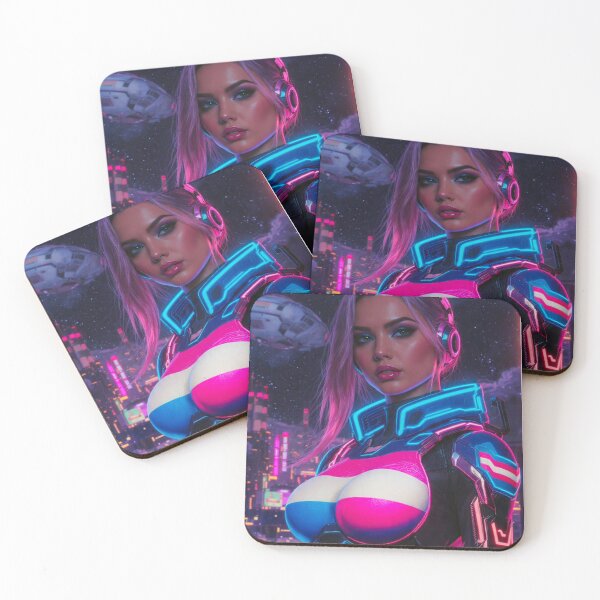 Item preview, Cyberpunk Trans Pride Futuristic Armor Neon City designed and sold by IRON SIREN.