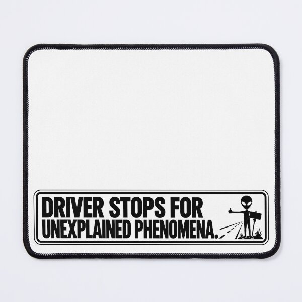 Item preview, BUMPS IN THE ROAD COLLECTION - ⭐ HALLOWEEN EDITION ⭐ - DRIVER STOPS FOR UNEXPLAINED PHENOMENA - ALIEN HITCHHIKER designed and sold by WheelieGdArt.