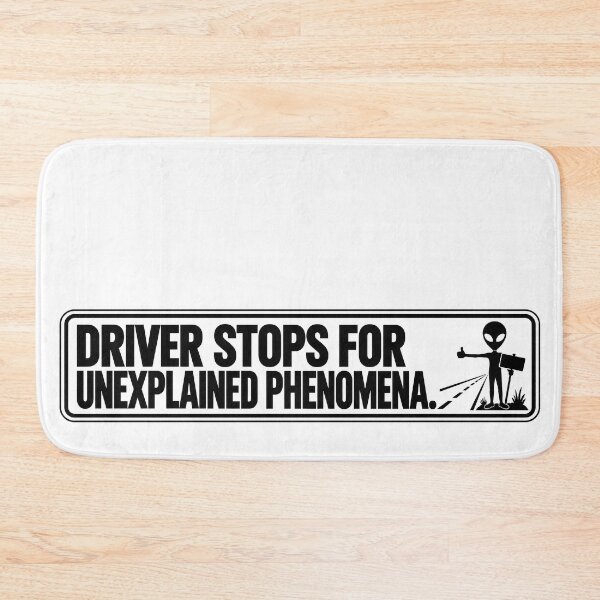 Item preview, BUMPS IN THE ROAD COLLECTION - ⭐ HALLOWEEN EDITION ⭐ - DRIVER STOPS FOR UNEXPLAINED PHENOMENA - ALIEN HITCHHIKER designed and sold by WheelieGdArt.