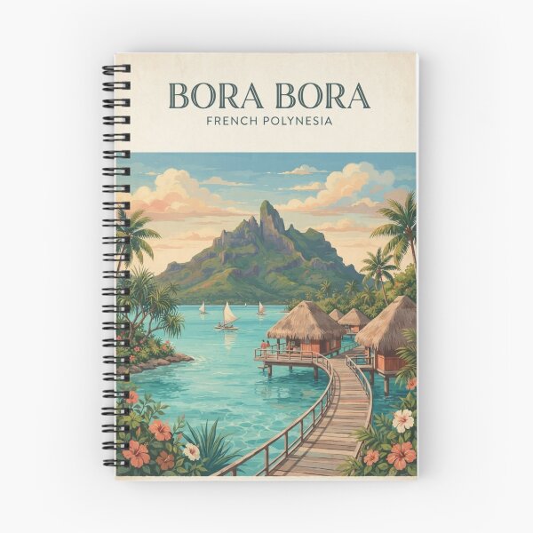 Item preview, Bora Bora French Polynesia Vintage Travel Poster – Tropical Lagoon designed and sold by ElartedeNoel.