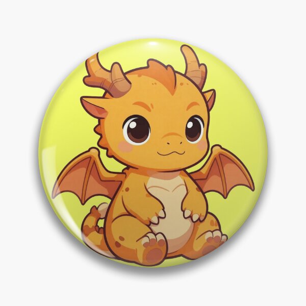 Item preview, Cute Chibi Orange Dragon Baby Illustration designed and sold by WildArtIT.