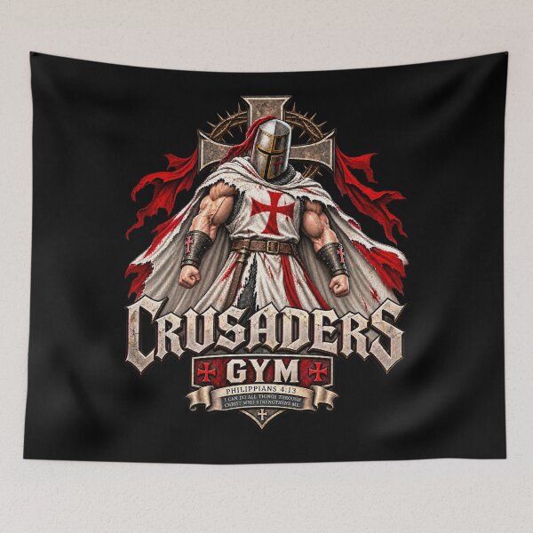 Item preview, Crusaders Gym - Christian Fitness Bodybuilding Knight designed and sold by Legacy Apparel Co..