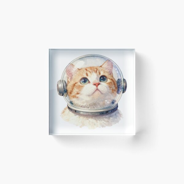 Item preview, Cat in space suit - astronaut cat watercolor designed and sold by WildArtIT.