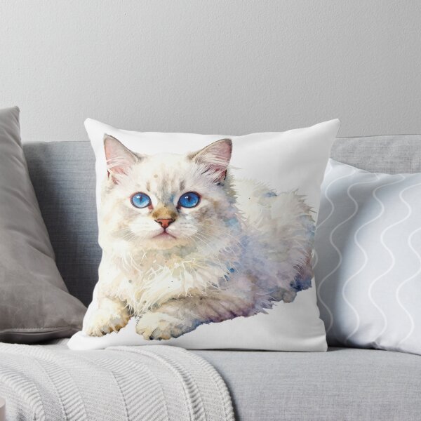 Item preview, White kitten with sapphire blue eyes designed and sold by WildArtIT.