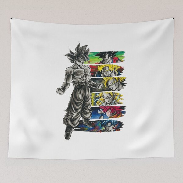 Item preview, Goku Evolution Transformations Brush Stroke Artwork designed and sold by FreakToons.