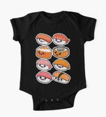 Body de manga corta para bebé Familia de sushi