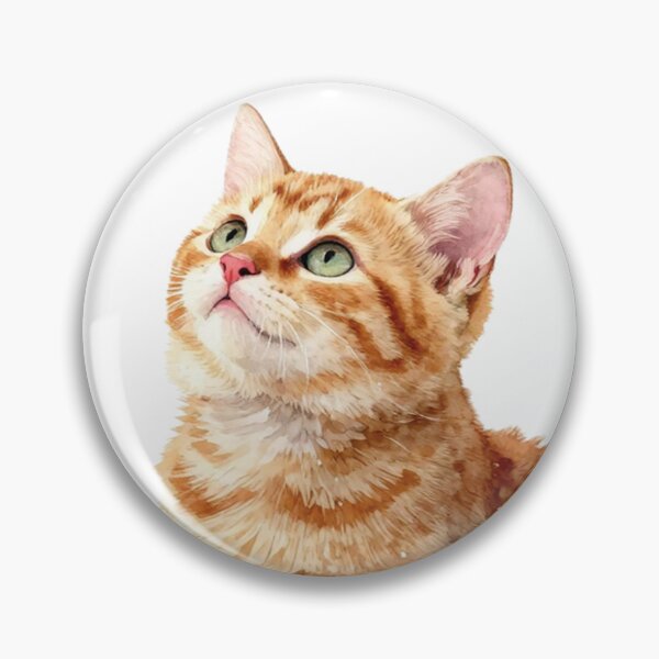 Item preview, Red ginger kitten watercolor designed and sold by WildArtIT.