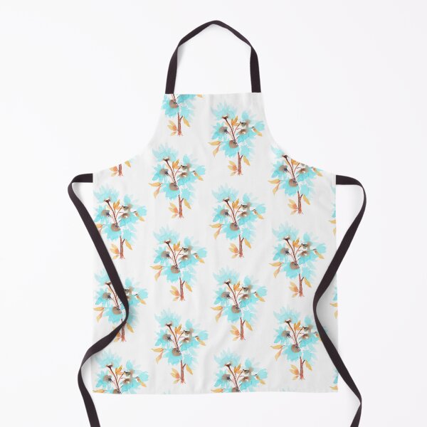 Item preview, Aqua Wildflowers and Golden Leaves Watercolour designed and sold by ArithraStudio.