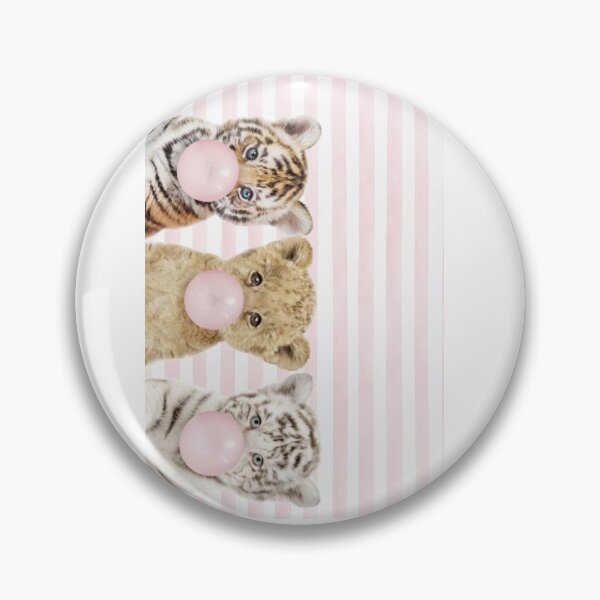 Item preview, Cute Tigers with Pink Bubblegum designed and sold by BeckStudio1.