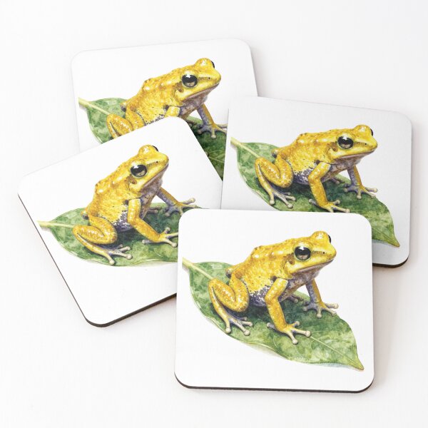 Item preview, Yellow frog watercolor - cottagecore art designed and sold by WildArtIT.