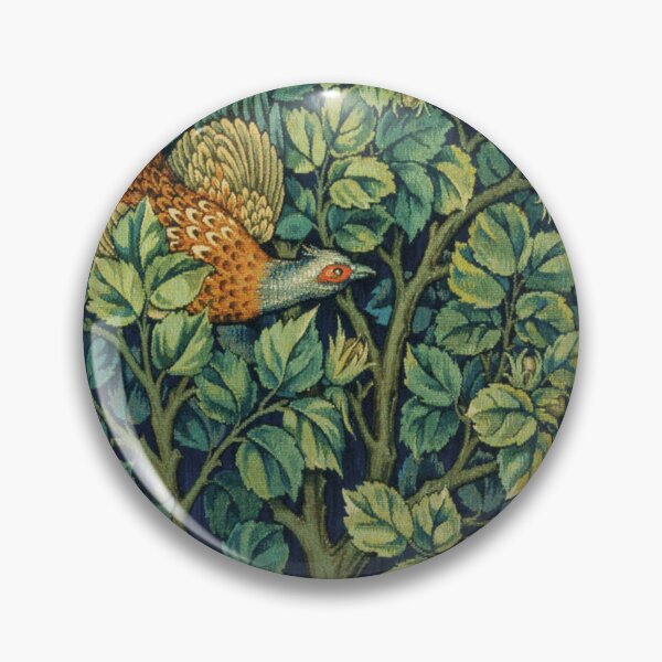 Item preview, Pheasant - William Morris botanical bird designed and sold by WildArtIT.