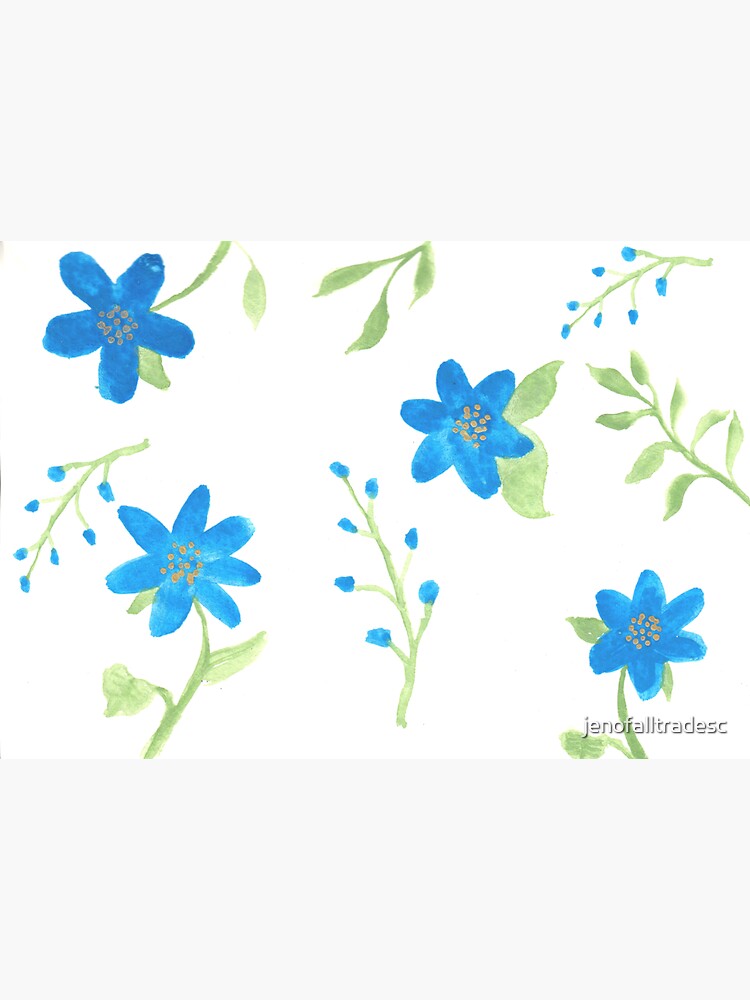 Vibrant Blue Flowers by jenofalltradesc