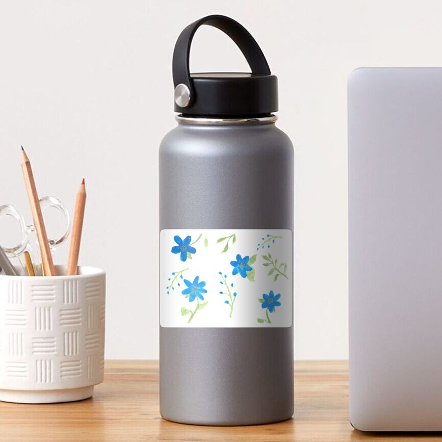 Vibrant Blue Flowers Sticker
