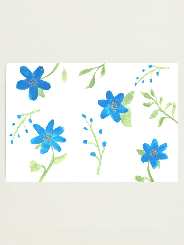 Alternate view of Vibrant Blue Flowers Photographic Print