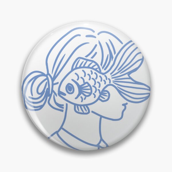 Item preview, Daydreaming fish (blue) designed and sold by nereid32.