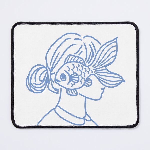 Item preview, Daydreaming fish (blue) designed and sold by nereid32.