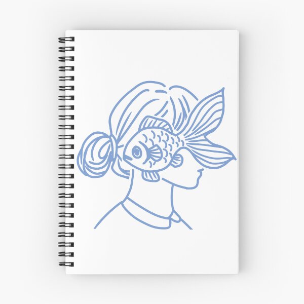 Item preview, Daydreaming fish (blue) designed and sold by nereid32.