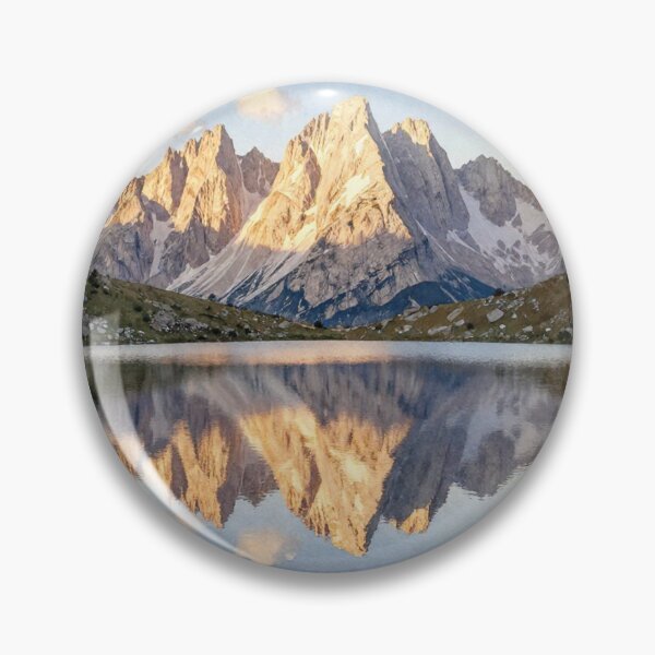 Item preview, Gran Sasso at sunrise - italian mountains watercolor designed and sold by WildArtIT.