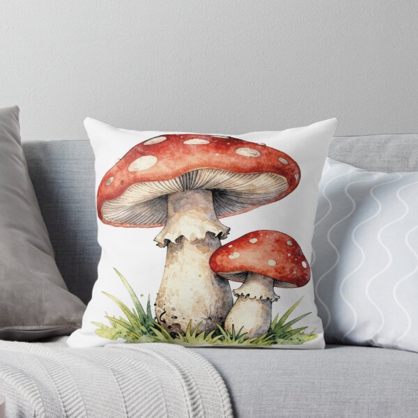 Item preview, Red magical mushrooms watercolor designed and sold by WildArtIT.