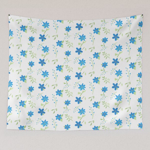 Item preview, Vibrant Blue Flowers designed and sold by jenofalltradesc.